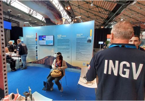 FORUM EUROPEO DELLA PROTEZIONE CIVILE | Il volo su Stromboli in 3D nello stand dell’INGV/DPC